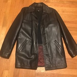 Vintage J Crew Leather Coat size XS (Fits Like S)